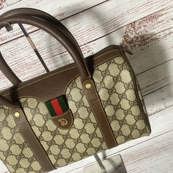 GUCCi Sherry Line Hand Bag Brown